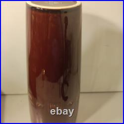 Big Sky Carvers Stoneware Fusion Deer Vase 13 Drip Vibrant Glaze Brown Tones