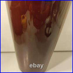 Big Sky Carvers Stoneware Fusion Deer Vase 13 Drip Vibrant Glaze Brown Tones