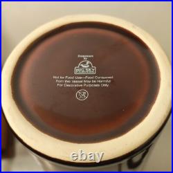 Big Sky Carvers Stoneware Fusion Deer Vase 13 Drip Vibrant Glaze Brown Tones