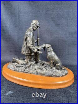 Big Sky Carvers Strong Bond Hunter Dog Duck Sculpture Cody Houston Faux Bronze
