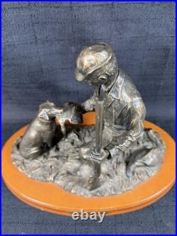 Big Sky Carvers Strong Bond Hunter Dog Duck Sculpture Cody Houston Faux Bronze
