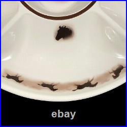 Big Sky Carvers Thomas Norby Design Wild Horse II Lodge Stoneware Divided Dish