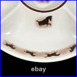 Big Sky Carvers Thomas Norby Design Wild Horse II Lodge Stoneware Divided Dish