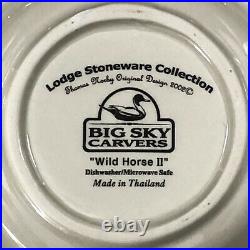 Big Sky Carvers Thomas Norby Design Wild Horse II Lodge Stoneware Divided Dish