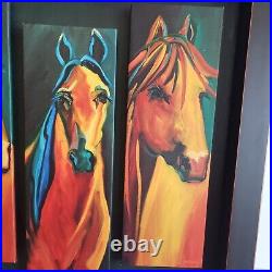 Big Sky Carvers Three Horse Shadow Box Wall Art Diane Whitehead 15 3/8X15 3/8