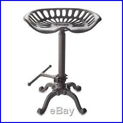 Big Sky Carvers Tractor Seat Bar Stool, Silver