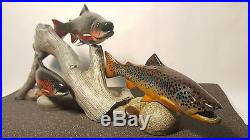 Big Sky Carvers Triple Trout Master's Edition Wood Carving New Old Stock