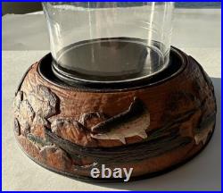 Big Sky Carvers Trout Hurricane Lantern Candle Holder Resin Base