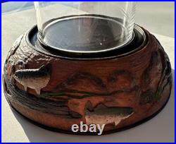 Big Sky Carvers Trout Hurricane Lantern Candle Holder Resin Base