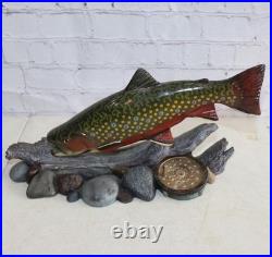 Big Sky Carvers Trout On Pebbles Drift Wood Fly Fishihg Reel 14' Long Big Piece