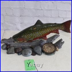 Big Sky Carvers Trout On Pebbles Drift Wood Fly Fishihg Reel 14' Long Big Piece