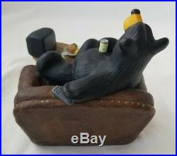 Big Sky Carvers Uncle Patrick Bearfoots Bear Figurine Couch TV Beer Burger Rare