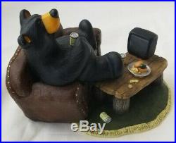 Big Sky Carvers Uncle Patrick Bearfoots Bear Figurine Couch TV Beer Burger Rare