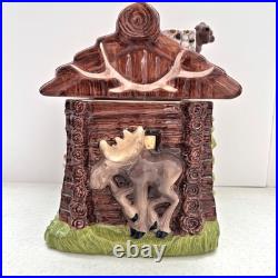 Big Sky Carvers Vintage Ranger Station Cookie Jar Rustic Cabin Lodge