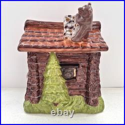Big Sky Carvers Vintage Ranger Station Cookie Jar Rustic Cabin Lodge