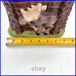 Big Sky Carvers Vintage Ranger Station Cookie Jar Rustic Cabin Lodge