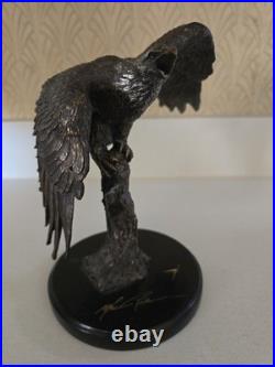 Big Sky Carvers Wanbli by Marc Pierce A13 on Wood Base Eagle