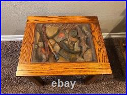 Big Sky Carvers William Herrick Trout Stream Occassional Table