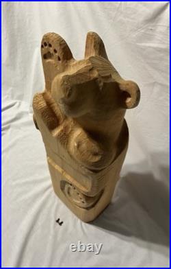 Big Sky Carvers Wood Bear Solid Pine 24Jeff Fleming Bearfoots Hand Carved