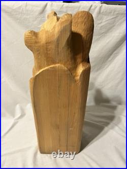 Big Sky Carvers Wood Bear Solid Pine 24Jeff Fleming Bearfoots Hand Carved