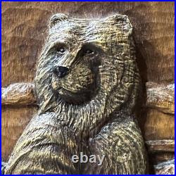 Big Sky Carvers Wood Cabinet Larry Fanning Grizzly Encounter NRA Edition RARE