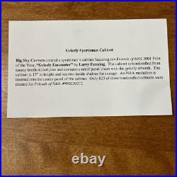 Big Sky Carvers Wood Cabinet Larry Fanning Grizzly Encounter NRA Edition RARE
