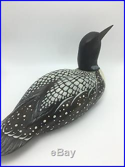 Big Sky Carvers Wood Carved Hand Painted Signed Park Goodman Common Loon