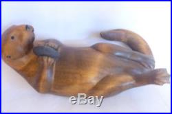 Big Sky Carvers Wood Carved Sea Otter Figurine 338/1250 Master's Edition