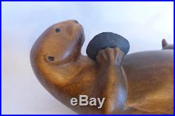 Big Sky Carvers Wood Carved Sea Otter Figurine 338/1250 Master's Edition