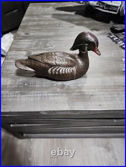 Big Sky Carvers Wood Duck Decoy Carving Signed L W Smith Lee Leo Lea Smith