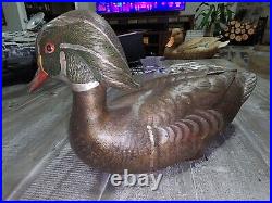 Big Sky Carvers Wood Duck Decoy Carving Signed L W Smith Lee Leo Lea Smith