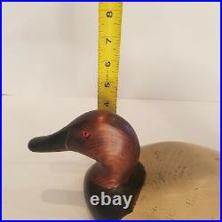 Big Sky Carvers Wood Duck Decoy Hand Carved Red Glass Eye Signed Linda Williams