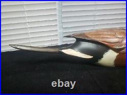 Big Sky Carvers Wood Duck Decoy, Pintail, Hand Carved Signed Chris Linn 15