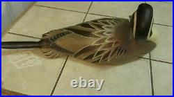 Big Sky Carvers Wood Duck Decoy, Pintail, Hand Carved Signed Kw White Low Number
