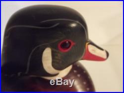 Big Sky Carvers Wood Duck Decoy Signed By Thomas Chandler