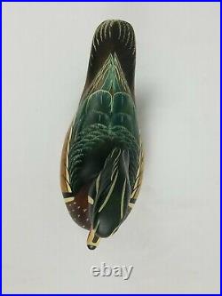 Big Sky Carvers Wood Duck Decoy Signed by SS Huntsman Master Carver Hand Painted