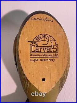 Big Sky Carvers Wood Duck Decoy by Chris Linn Crafted 1999 #1213