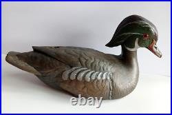 Big Sky Carvers Wood Duck Drake Signed Lee Smith Jim Sprankle 13 1/2 Vintage