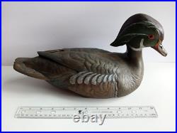 Big Sky Carvers Wood Duck Drake Signed Lee Smith Jim Sprankle 13 1/2 Vintage