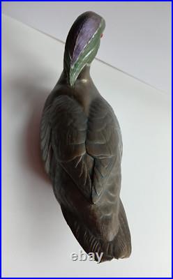 Big Sky Carvers Wood Duck Drake Signed Lee Smith Jim Sprankle 13 1/2 Vintage