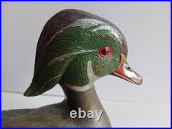 Big Sky Carvers Wood Duck Drake Signed Lee Smith Jim Sprankle 13 1/2 Vintage