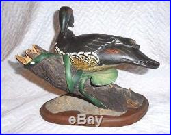 Big Sky Carvers Wood Duck Master's Edition Wood Carving Montana Hand Carved NICE