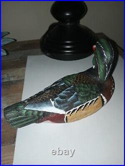 Big Sky Carvers Wood Duck Resin Figurine Signed Ashley Gray 6.5