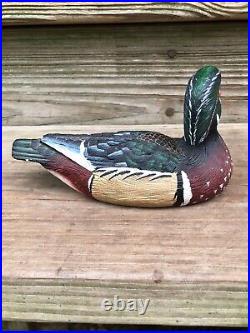 Big Sky Carvers Wood Duck Resin Figurine Signed Ashley Gray 6.5