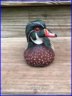 Big Sky Carvers Wood Duck Resin Figurine Signed Ashley Gray 6.5