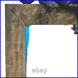 Big Sky Carvers Wood Framed Mirror Dog Treat Knobs For Hanging Black Lab Dog