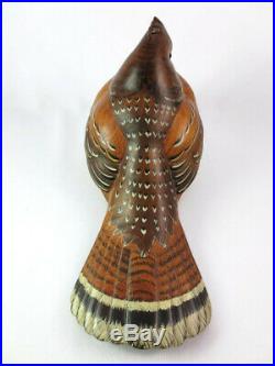 Big Sky Carvers Wood Grouse Duck Decoy Artist Signed Hand Carved