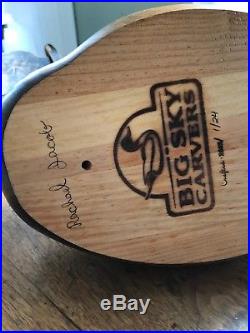 Big Sky Carvers Wood Mallard Duck Decoy Artist Signed RACHAEL JACOB 1/24