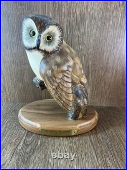 Big Sky Carvers Wood Owl By Ken White #142/1250 Evening Tracker