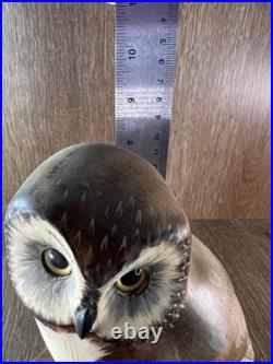 Big Sky Carvers Wood Owl By Ken White #142/1250 Evening Tracker
